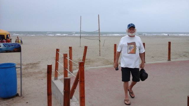 Doug at the beach in Canoa, Ecuador